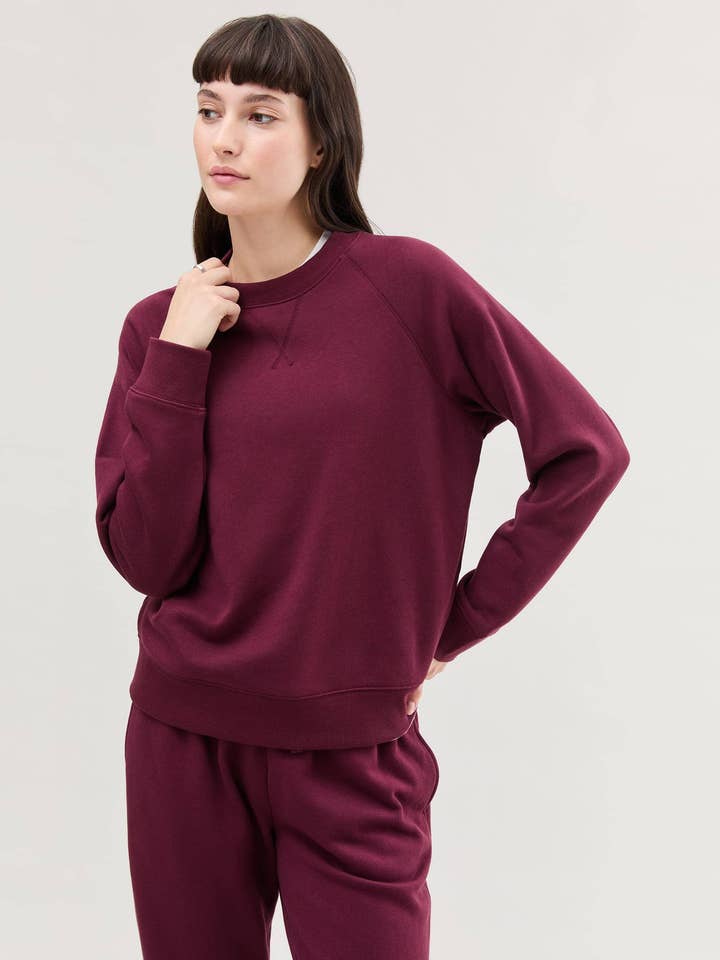 Womens Recycled Fleece Classic Sweatshirt - Recycled Fleece - Port Royal for wholesale by Andie Swim