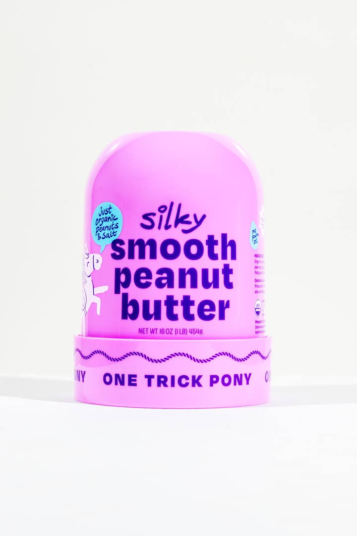 One Trick Pony - Wholesale Nut Butter - Silky Smooth Organic All Natural Peanut Butter - 16oz Jar0