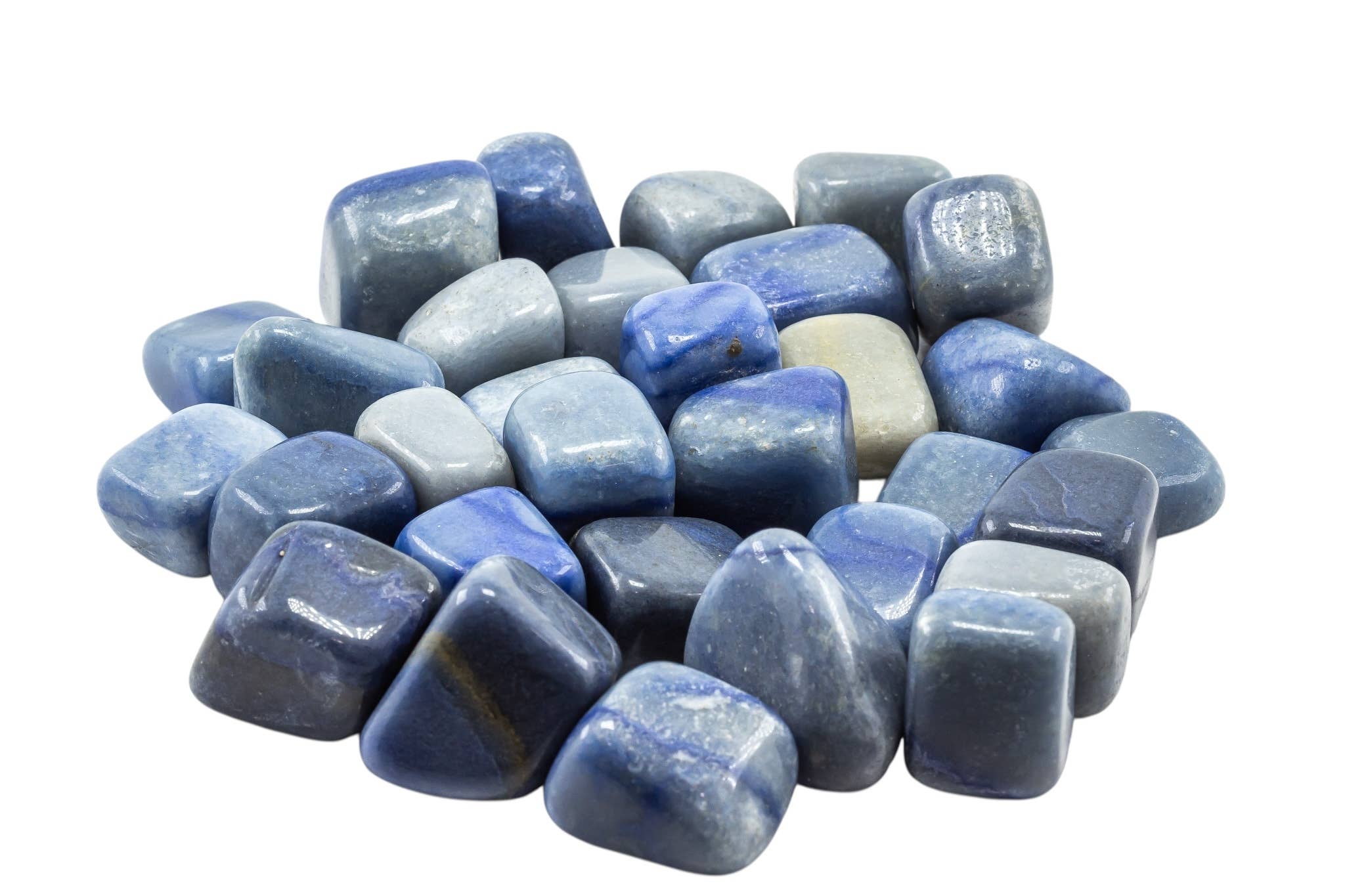 Quasar Gems USA - Wholesale Spiritual Stone/Crystal - Blue Aventurine Tumbled 20-30mm 1KG/2.2lbs1