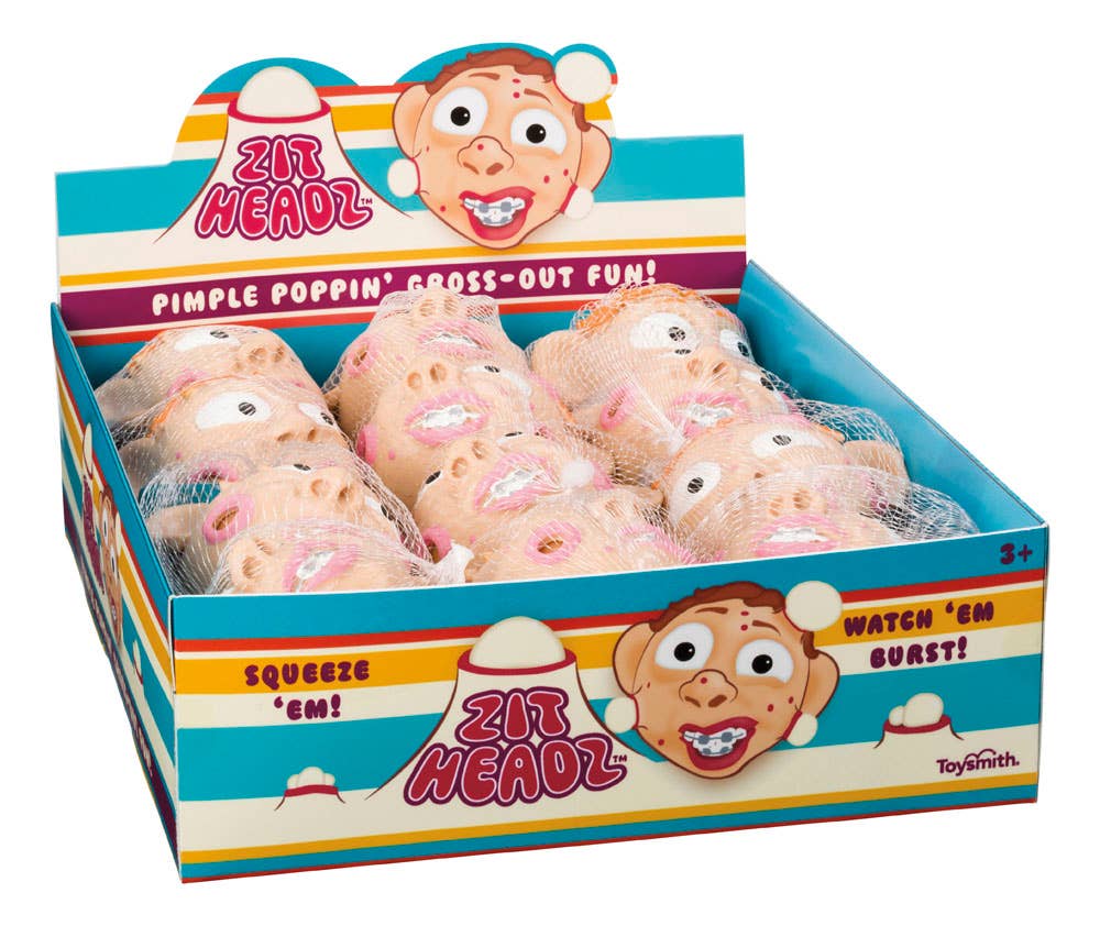 Toysmith - Wholesale Squishy Toy - Kids & Baby - Zit Headz Satisfying Squishy Toy