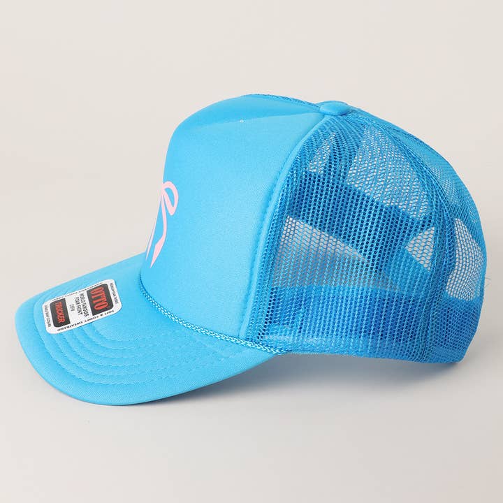 Fashion City - Wholesale Trucker Hat - Women's - Color Pop Bow Graphic Mesh Back Trucker Hat5