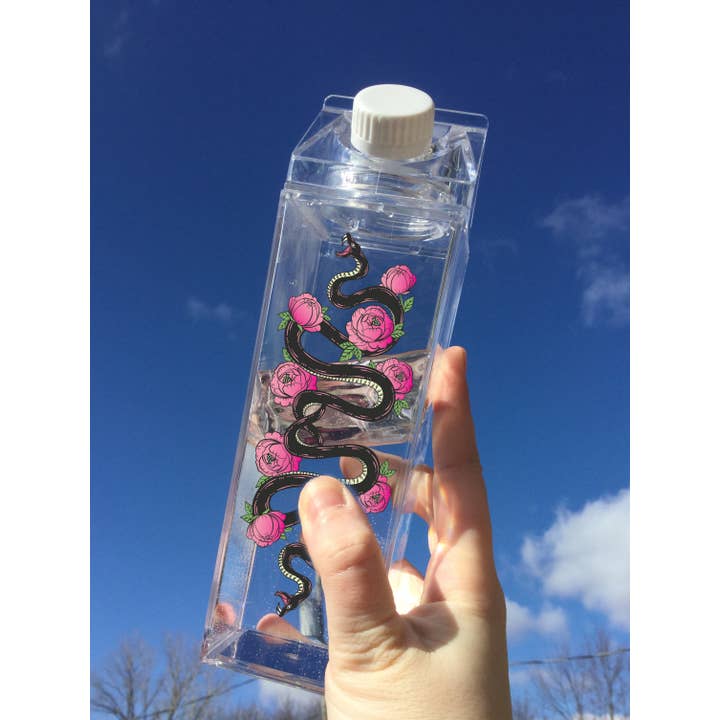 Garrafa de água floral Snake Milk Carton por atacado de femfetti