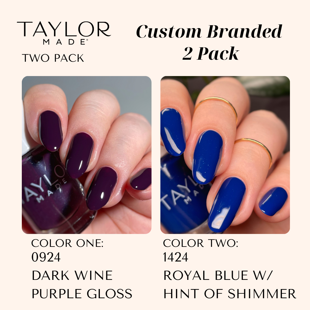 Taylor Made Polish – wholesale Nail polish – Custom Nail Polish: 2 Pack Long-wearing + Vegan + Non-toxic140
