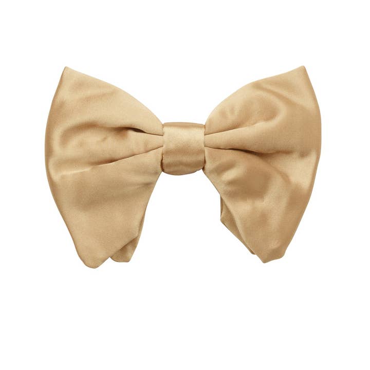 Project 6 NY Kids - Wholesale Hair Bow - Kids - Avant Garde Bowtie - Gold Satin