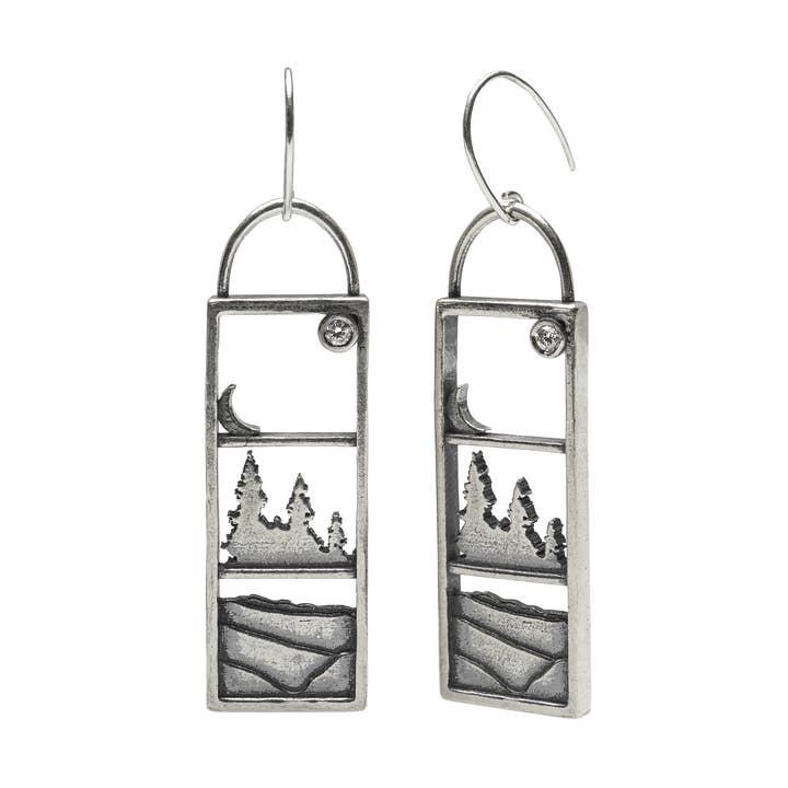 View From Mount Mansfield Earrings for wholesale by Courtney Reckord Jewelry