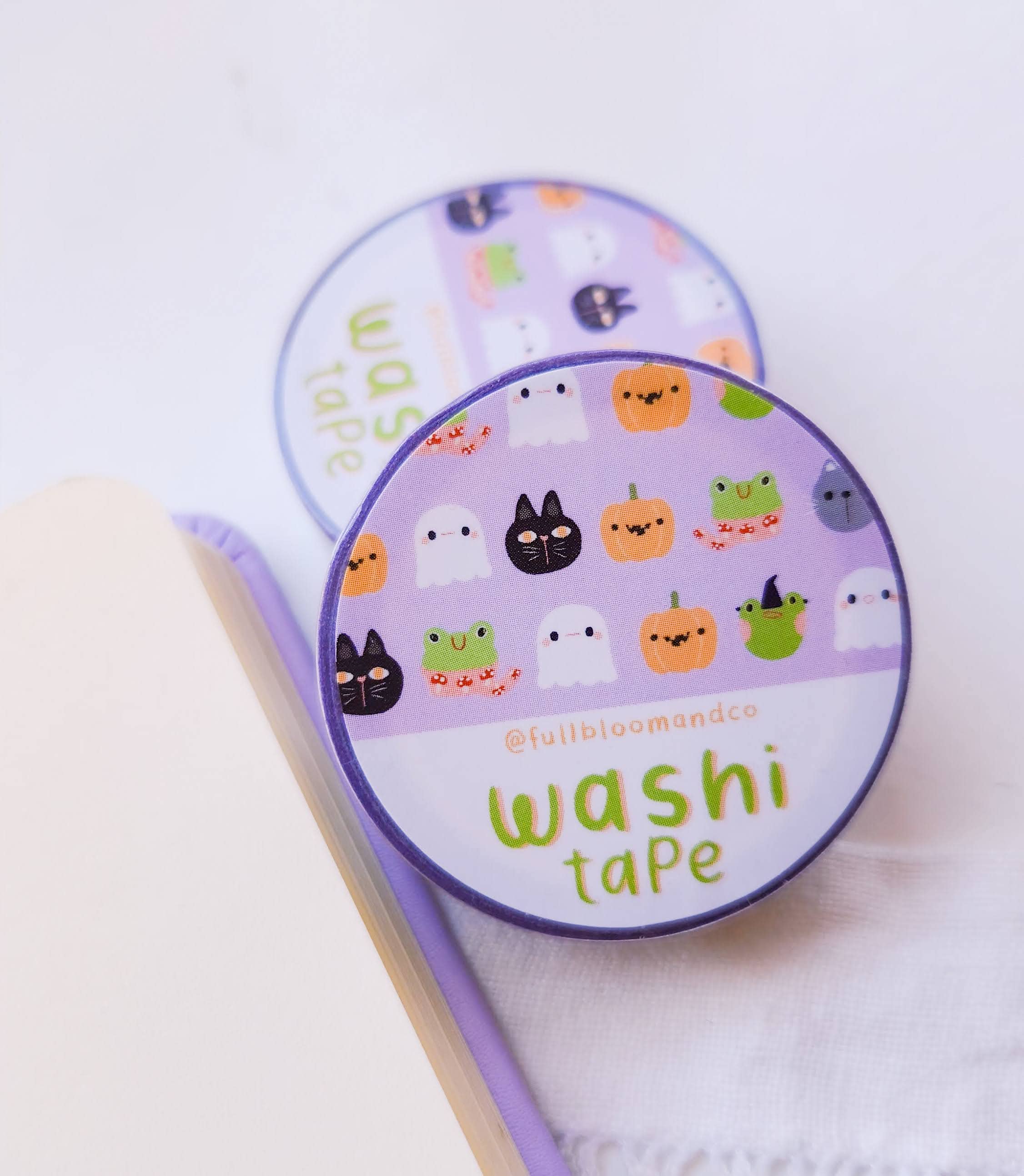 Full Bloom and Co. - Vendita all'ingrosso Nastro washi - Nastro Washi di Halloween Amici Spettrali - Fantasmi, Rane e Gatti1