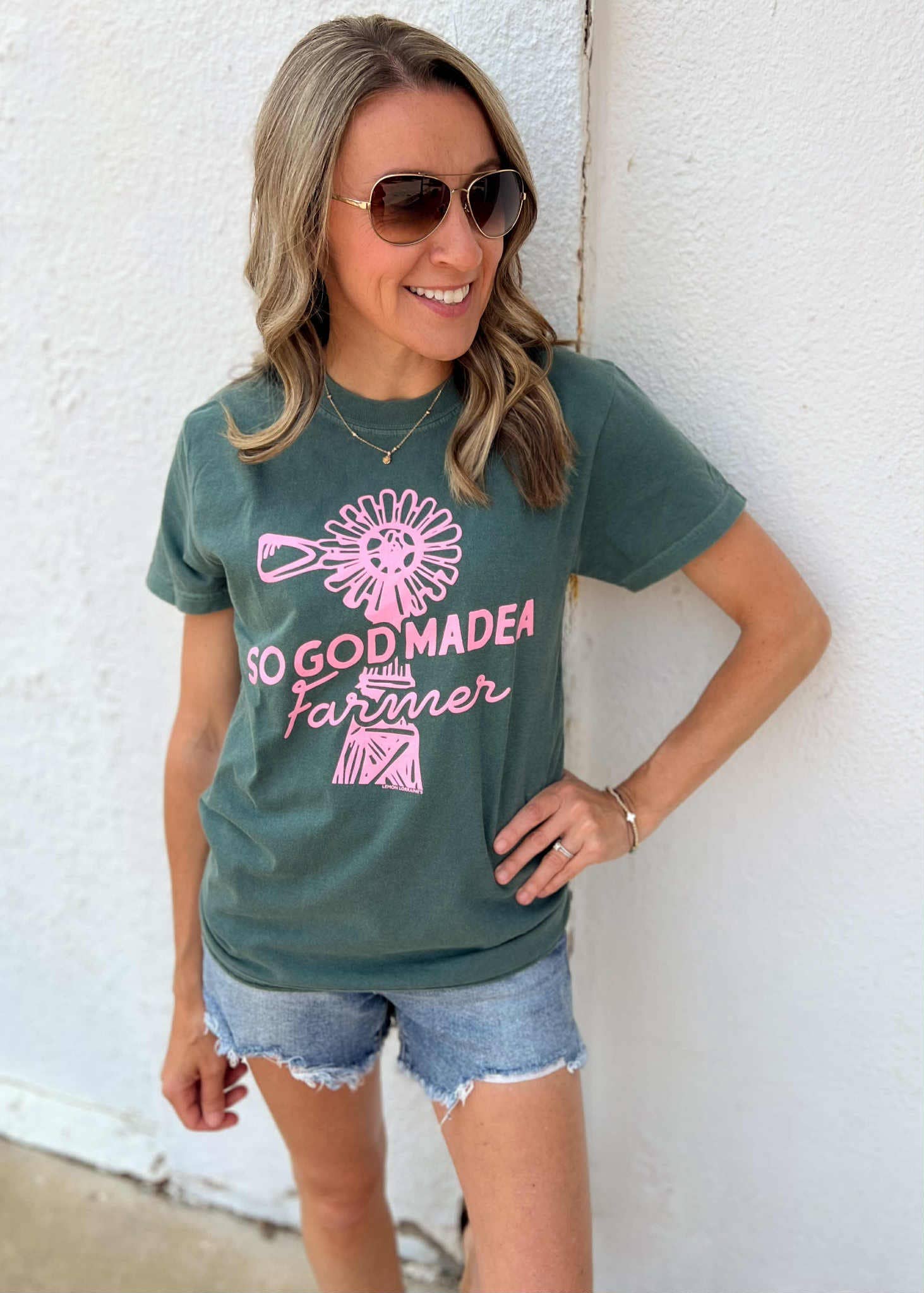 Épinette bleue ALORS DIEU A CRÉÉ UN AGRICULTEUR - T-shirt Graphique en vente sur Faire2