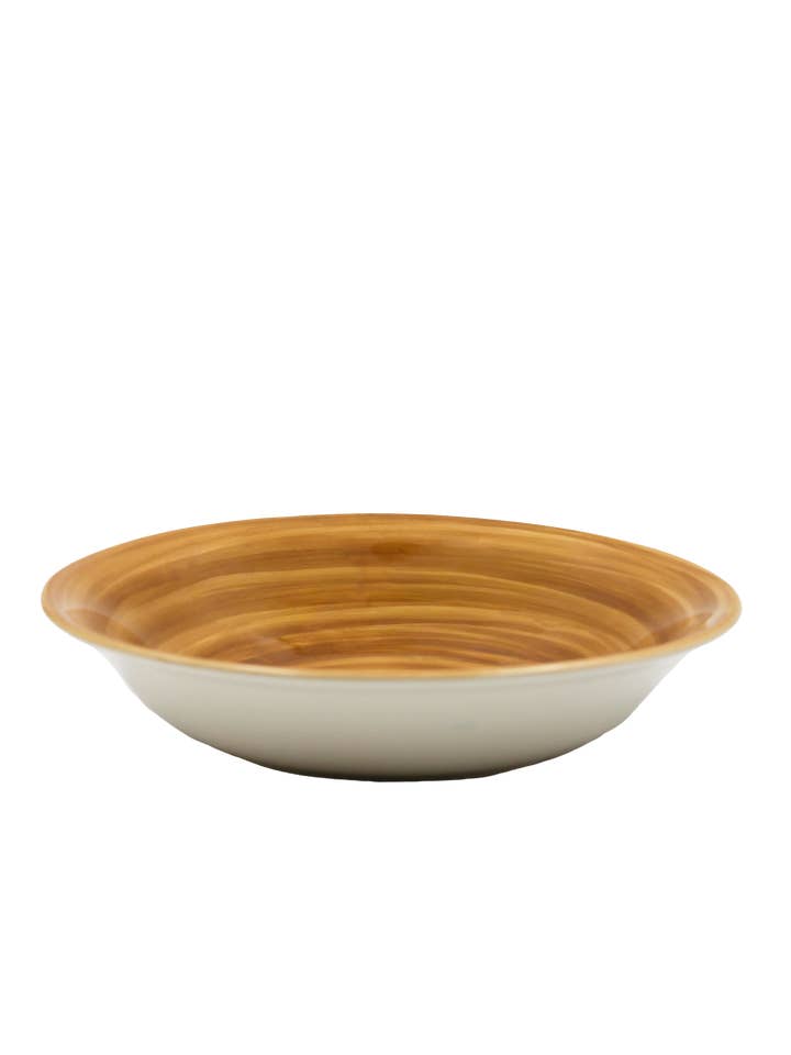Dolce Latte Caramel Ceramic Soup Plate for wholesale by Pó de Barro