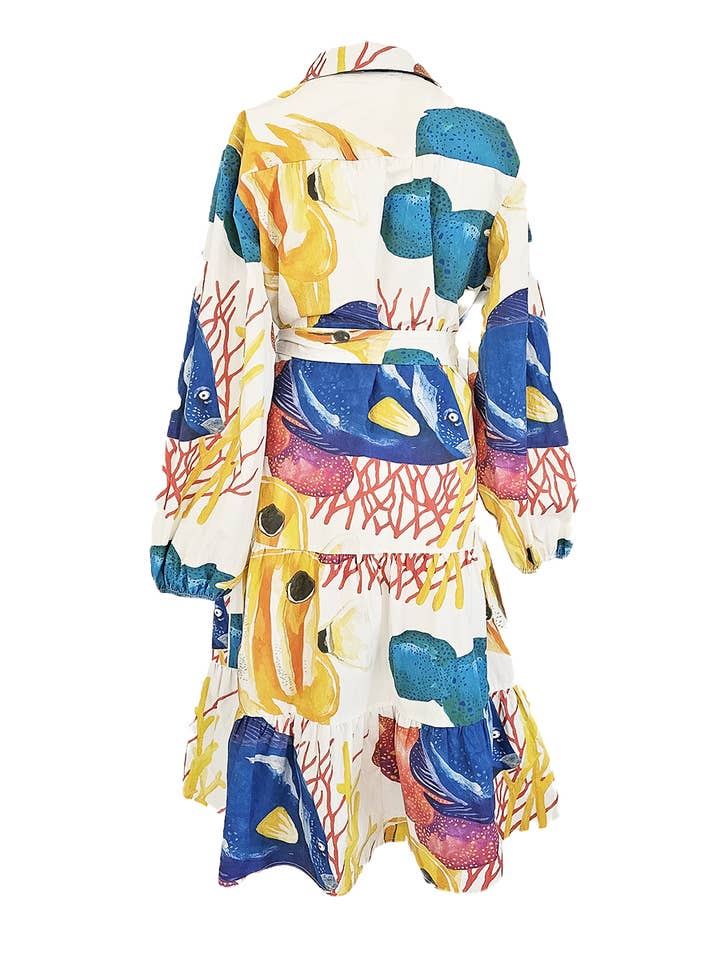 Ostara Collection - Wholesale Dress – Women's - Reef Romance 100% COTTON MIDI3