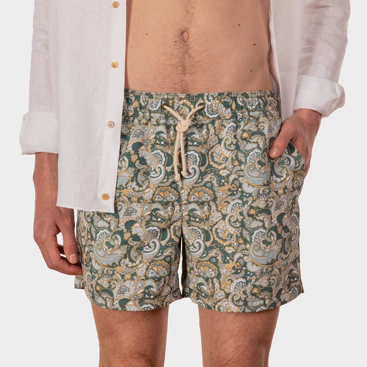 Mediterraneo Verde Swim Shorts per la vendita all'ingrosso da parte di Ripa Ripa