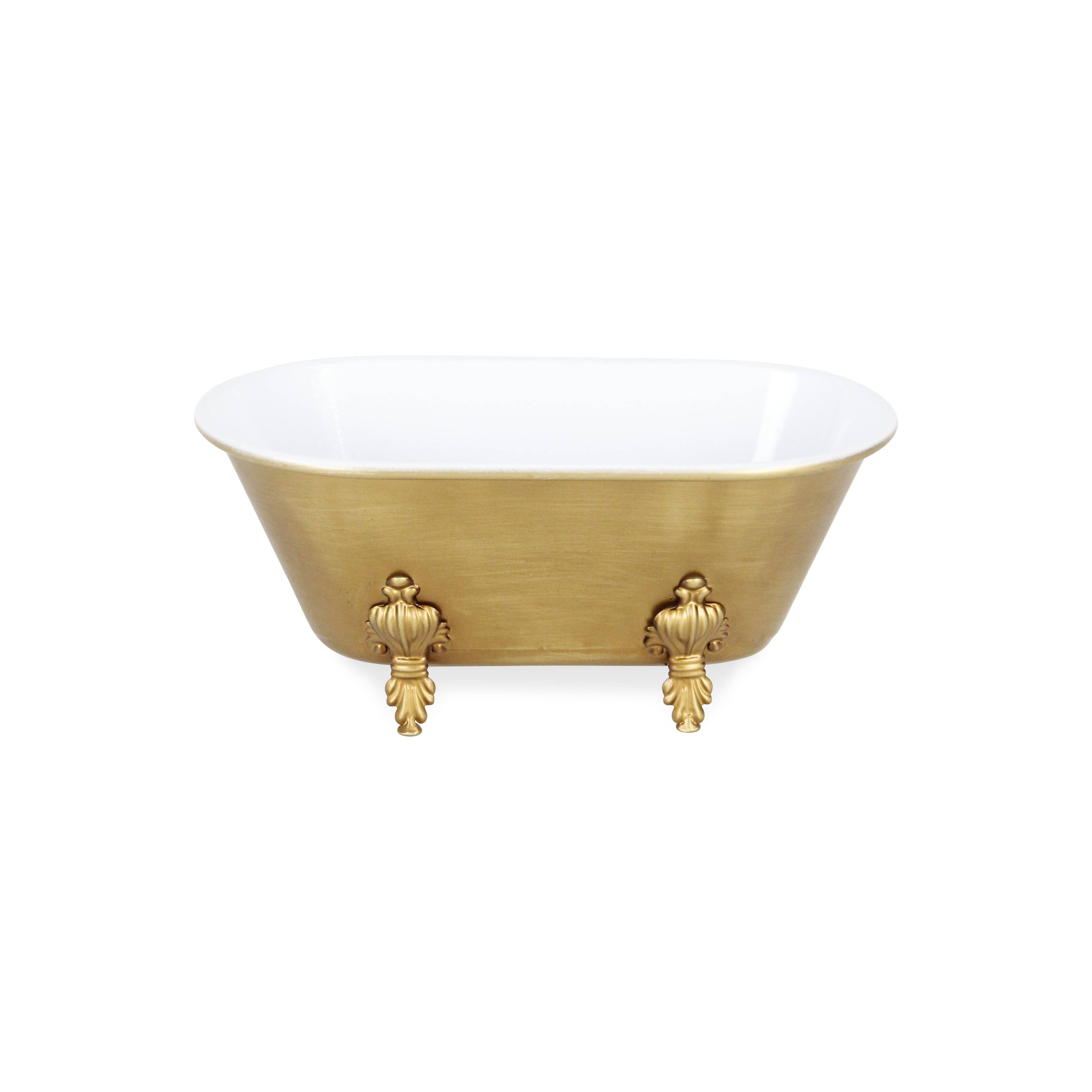 Cheungs Home Decor - Wholesale Bath Caddy - Lavande Metal Fleur-de-Lis Tub Decor - Gold2