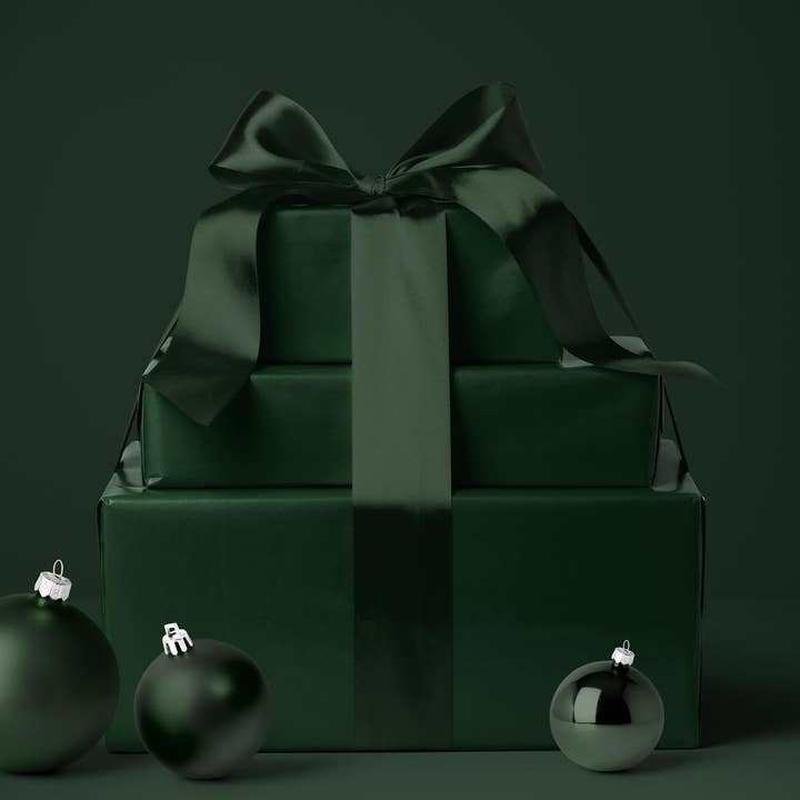 Hunter Green Solid Color Wrapping Paper Made to order for wholesale by SB Paperie