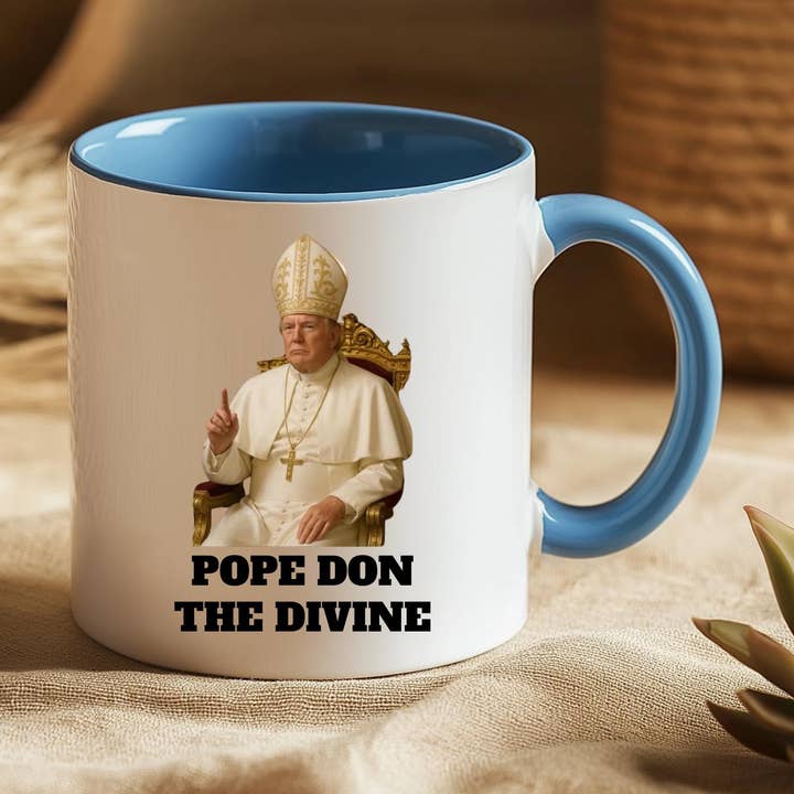 Donald Trump as Pope Mug, Pope Don The Divine Coffee Mug for wholesale by CVH DREAMY LTD