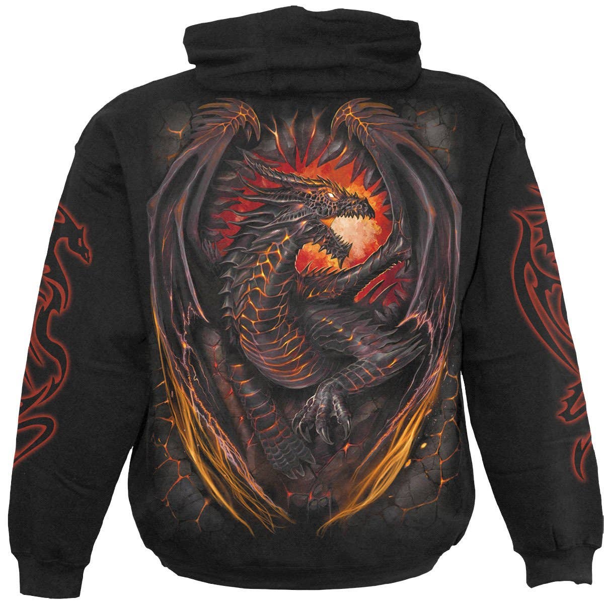 Spiral - Vente Sweat à capuche - homme - DRAGON FURNACE - Sweat à capuche Noir1