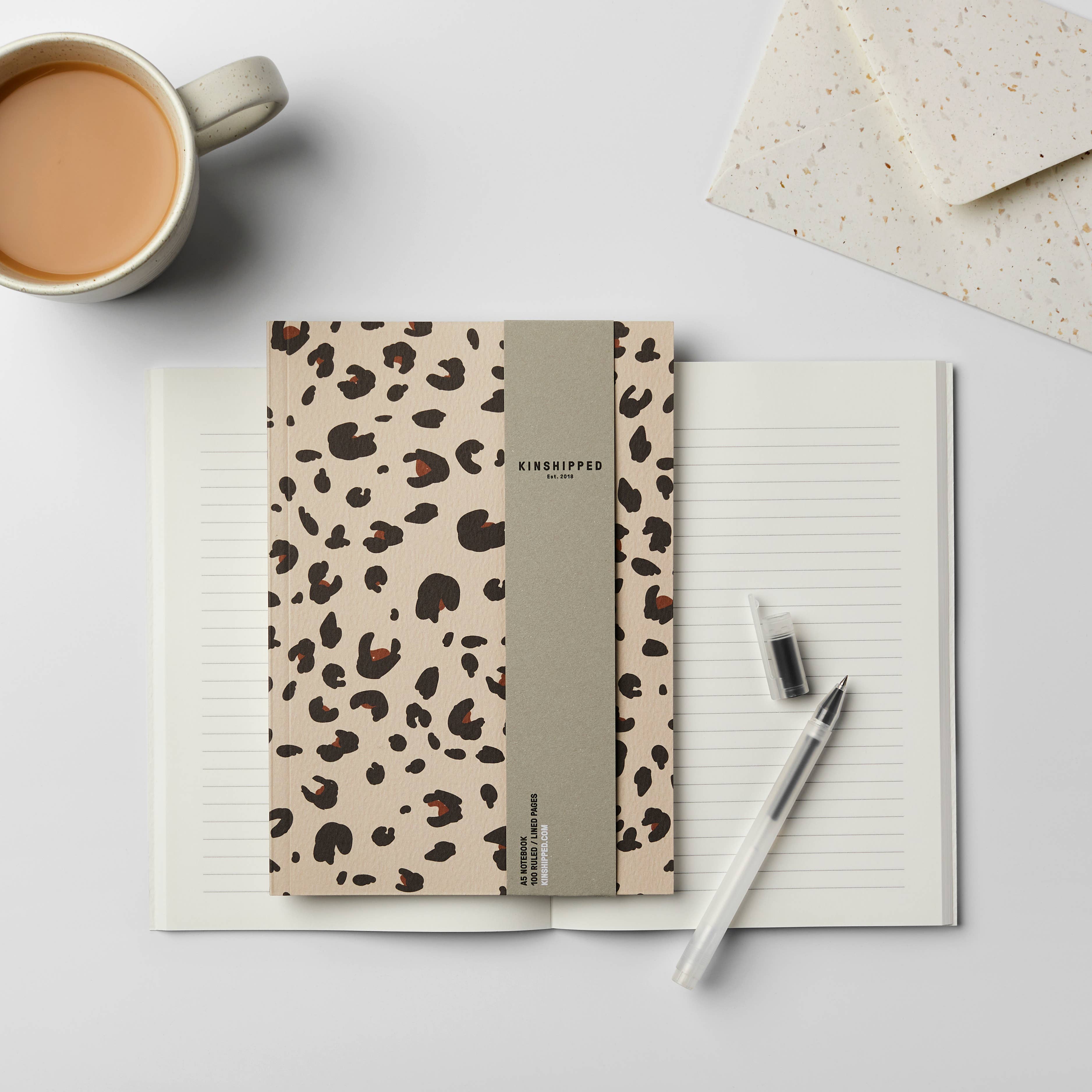 Kinshipped - Wholesale Notebook - A5 PRINT NOTEBOOKS - GRID/LEOPARD/BLOCK/DASH5