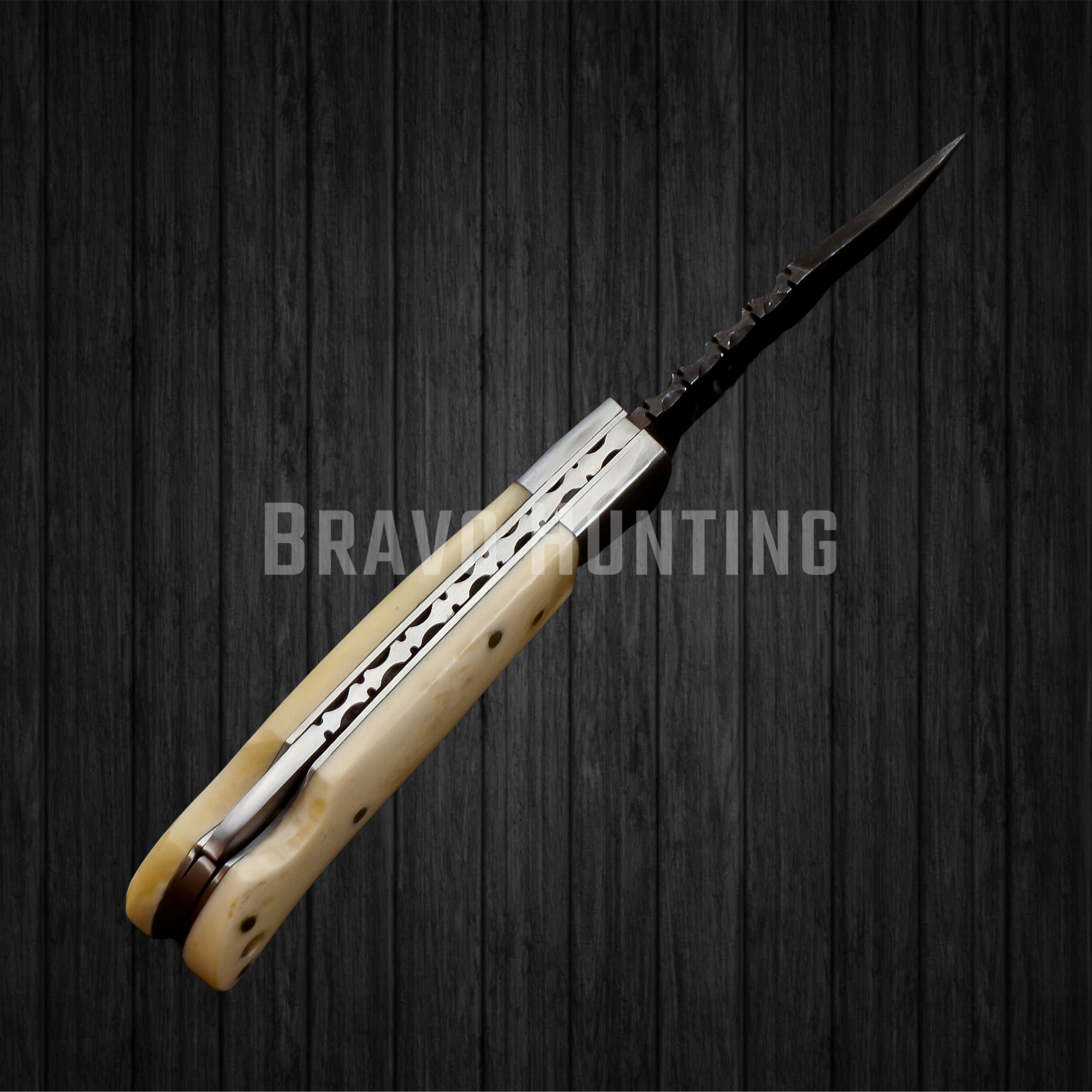 Bravohandicrafts - Vente Couteau de poche/étui - Couteau de poche pliant en acier damas - Idéal cadeau de Noël4