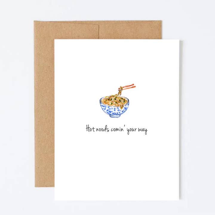 Hot Noods – Funny Love/Valentine Greeting Card for wholesale by Inkwell & Poppy