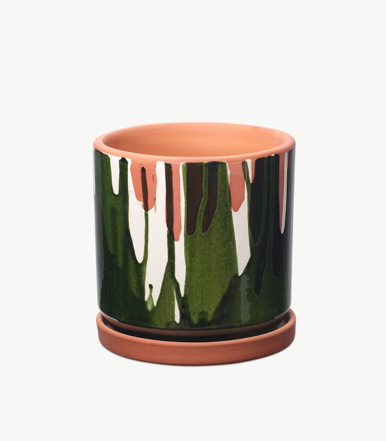 Casa Atlântica - Wholesale Plant Pot - Clay pot with white slip and green glaze1