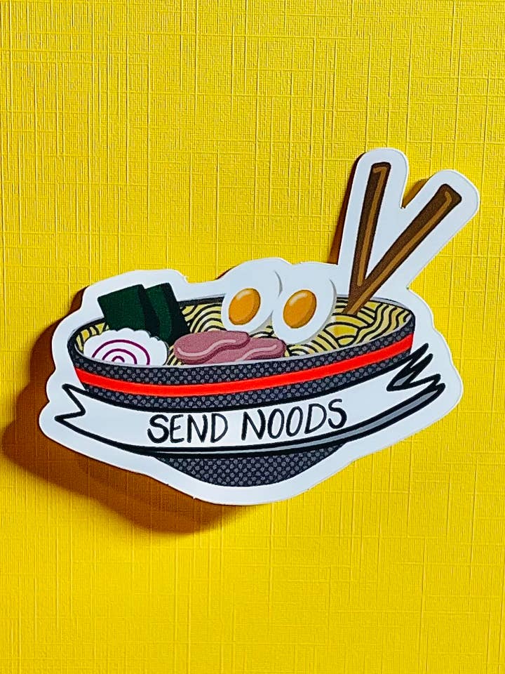 Send Noods-vinyl sticker for wholesale by Cover Yo Space Gurl