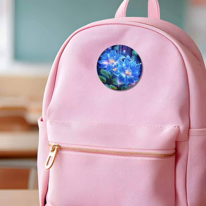 Épingle Bouton Lumineux Bleu pour la vente par Hikaru Tara Art Arst & Craft Gift Shop