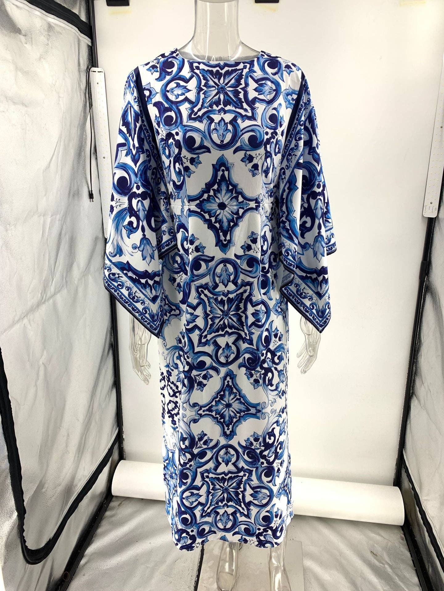 Featured Chinoiserie Chic 2025 EuropeanStyle Maxi Dress for wholesale on Faire5