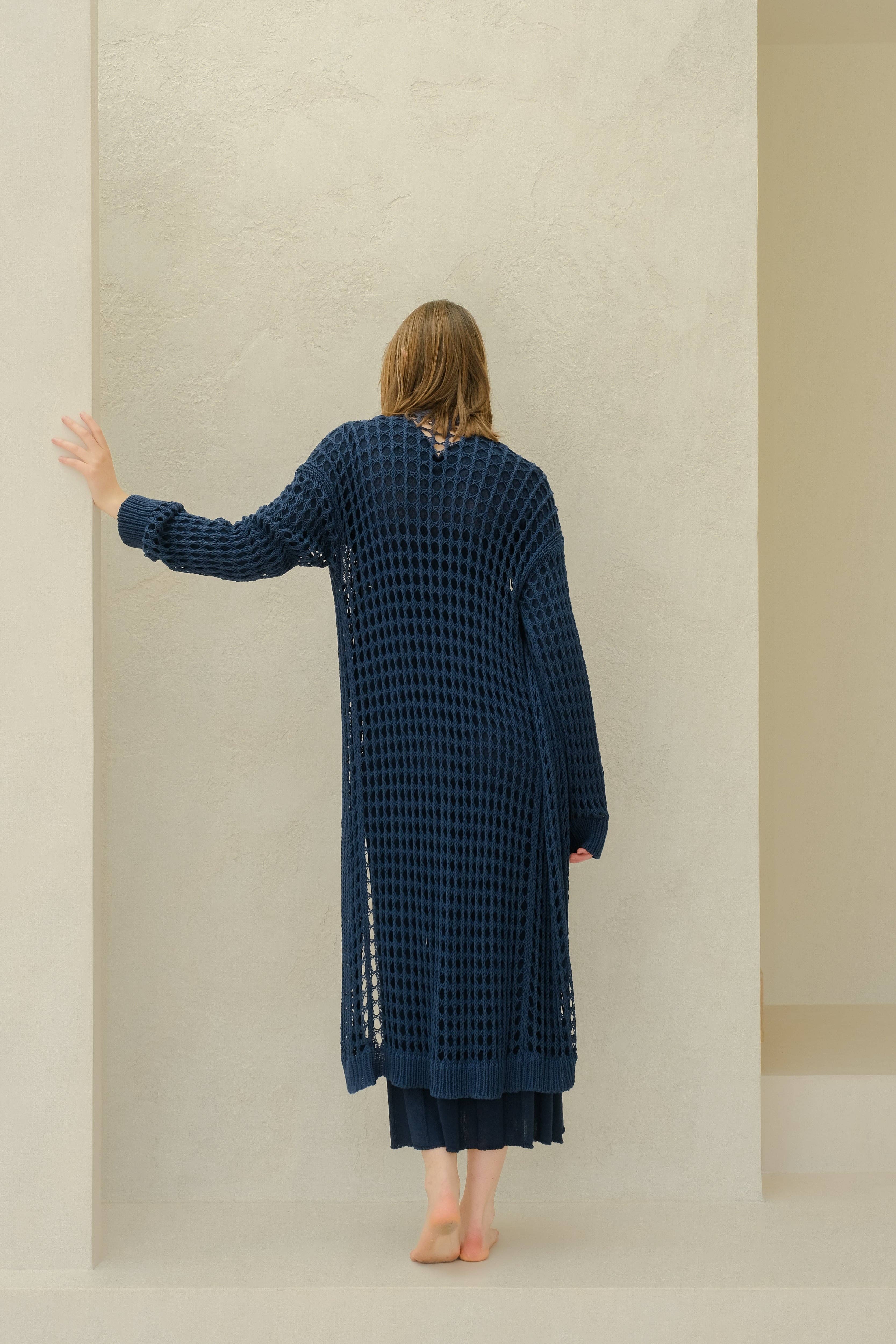 Lèmme – Engroshandel Cardigan - Dame – Fin bomulds hæklet maxi-cardigan17