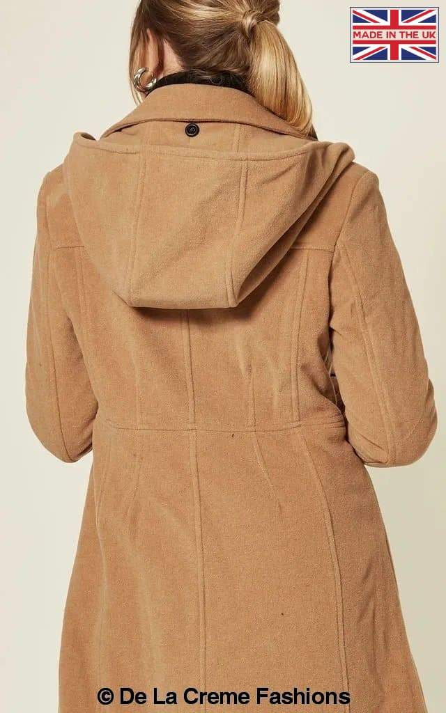 De La Creme Fashions – wholesale Coat – Women’s – Beatrice Wool And Cashmere Hooded Mid Length Coat19