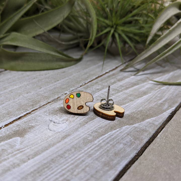 Unpossible Cuts - Wholesale Stud/Post Earrings - Artist's Palette Earrings - Museum - Art