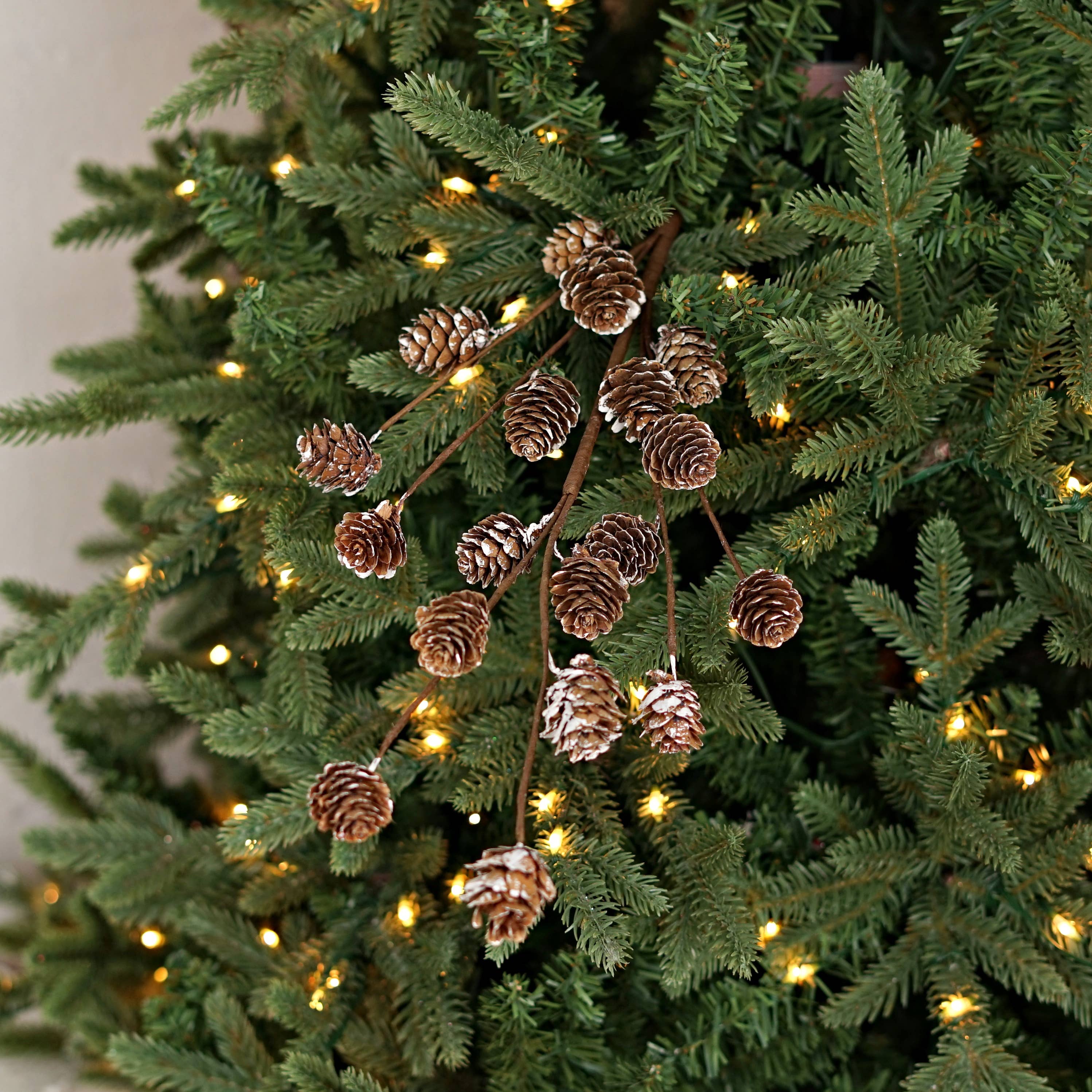 Holiday Depot Inc. - Wholesale Christmas Decoration - 510825- 24in Spray-Snowy Natural Birchcones-4