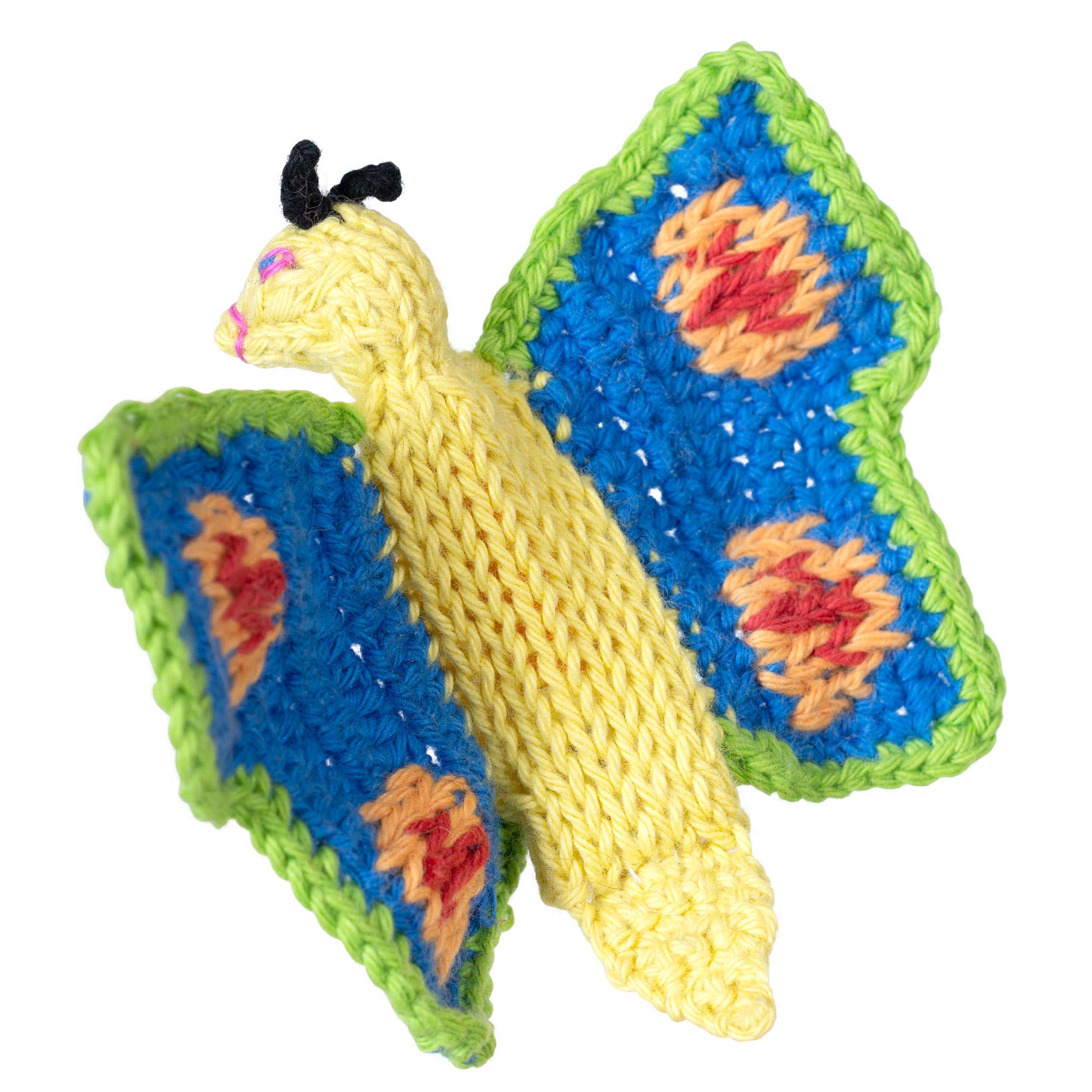Lucuma Designs - Vendita all'ingrosso Marionetta da dito - Bambini e neonati - Butterfly, marionetta da dito in cotone biologico, giocattolo naturale1
