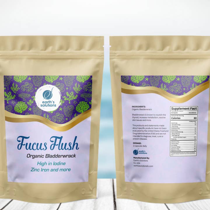 Earth's Solutions llc - Wholesale Oral Supplement/Vitamin - Focus Flush Bladderwrack Capsules