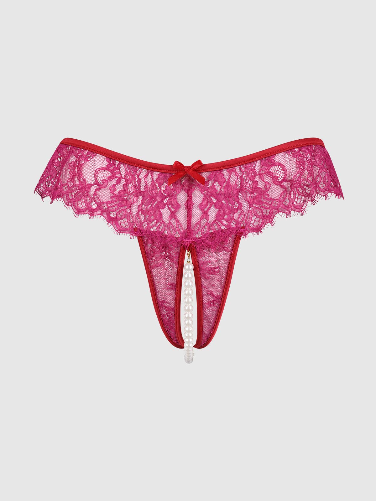 House of Desire – wholesale Underwear – Women's – JOCELYN LACE & PEARL CROTCHLESS THONG16