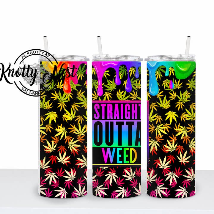 Straight Outta Weed tumbler for wholesale by Knotty Nest