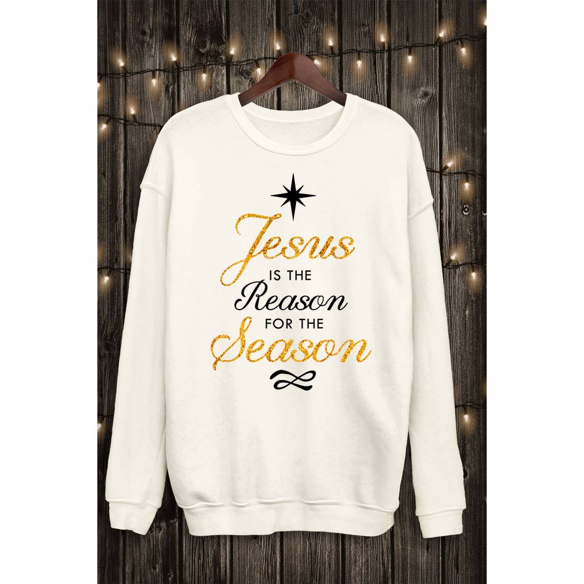 HRTandLUV – Großhandel Sweatshirt mit Grafikdruck – Damen – MINERAL SWEATSHIRTS MIT GLITZERMOTIV VON JESUS SEASON3