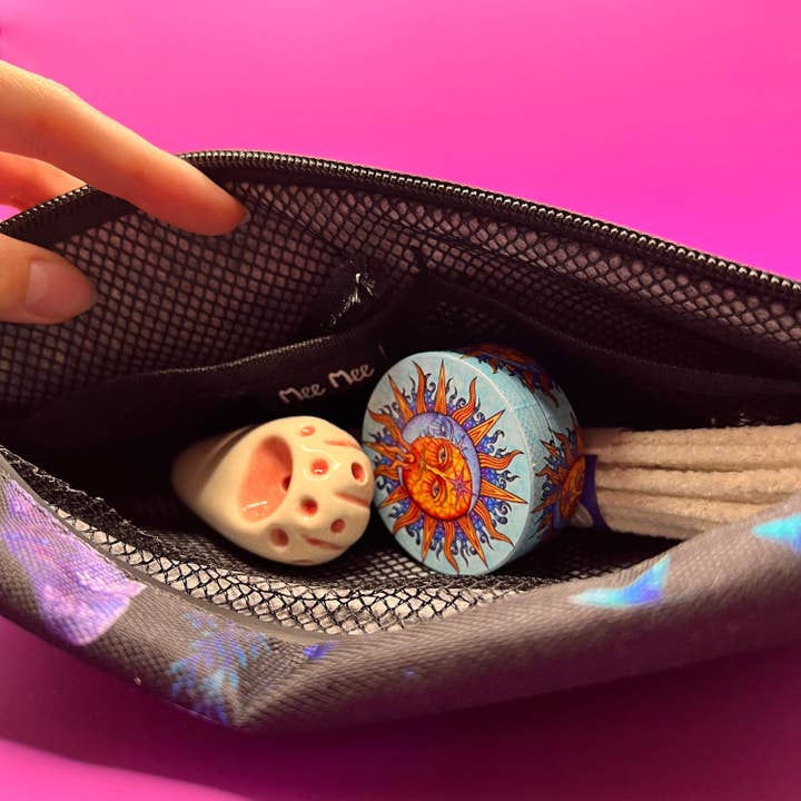 High Dreams - Wholesale Pouch - Women's - Smell Proof Bag with Lock Butterfly & Moon design