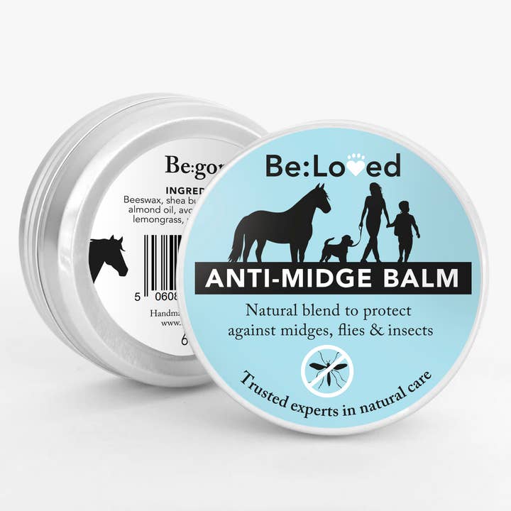 Be:Gone – Human, Horse & Pet Midge & Fly Balm! 30g or 250g. for wholesale by BeLoved, Natural Dog Grooming Products.