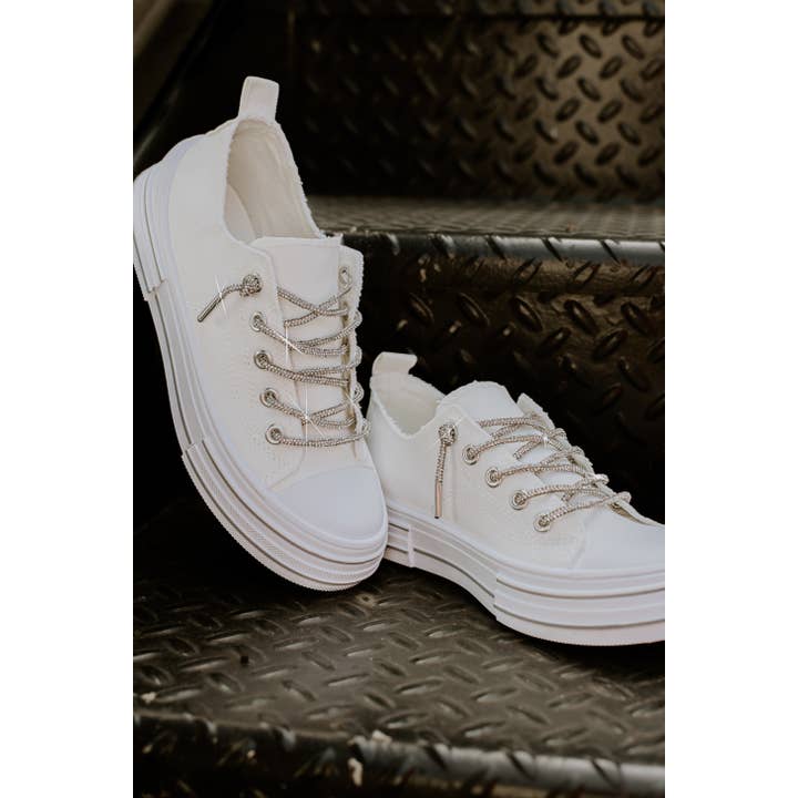 Very G - Wholesale Lifestyle Sneakers - Women's - Aman 2 - Very G Glitter Laced Slip on Sneaker4