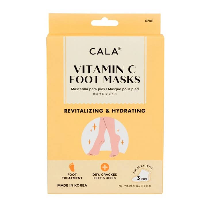 PINEAPPLE Beauty - Wholesale Foot mask - CALA 67181 Vitamin C 3 Pairs Moisturizing Foot Mask - 6set2