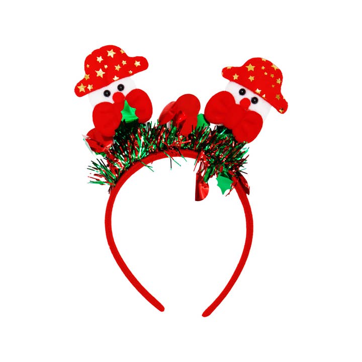 Cap Zone - Wholesale Party Hat/Crown - Christmas Shimmery Tinsel Novelty Head Boppers