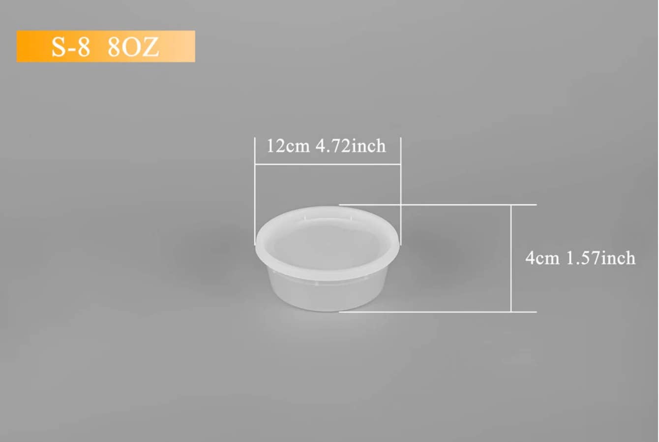 GW Restaurant Supplies - Vente Boîtes de conservation - Contenants de soupe transparents avec couvercle 8 oz, 240 unités1