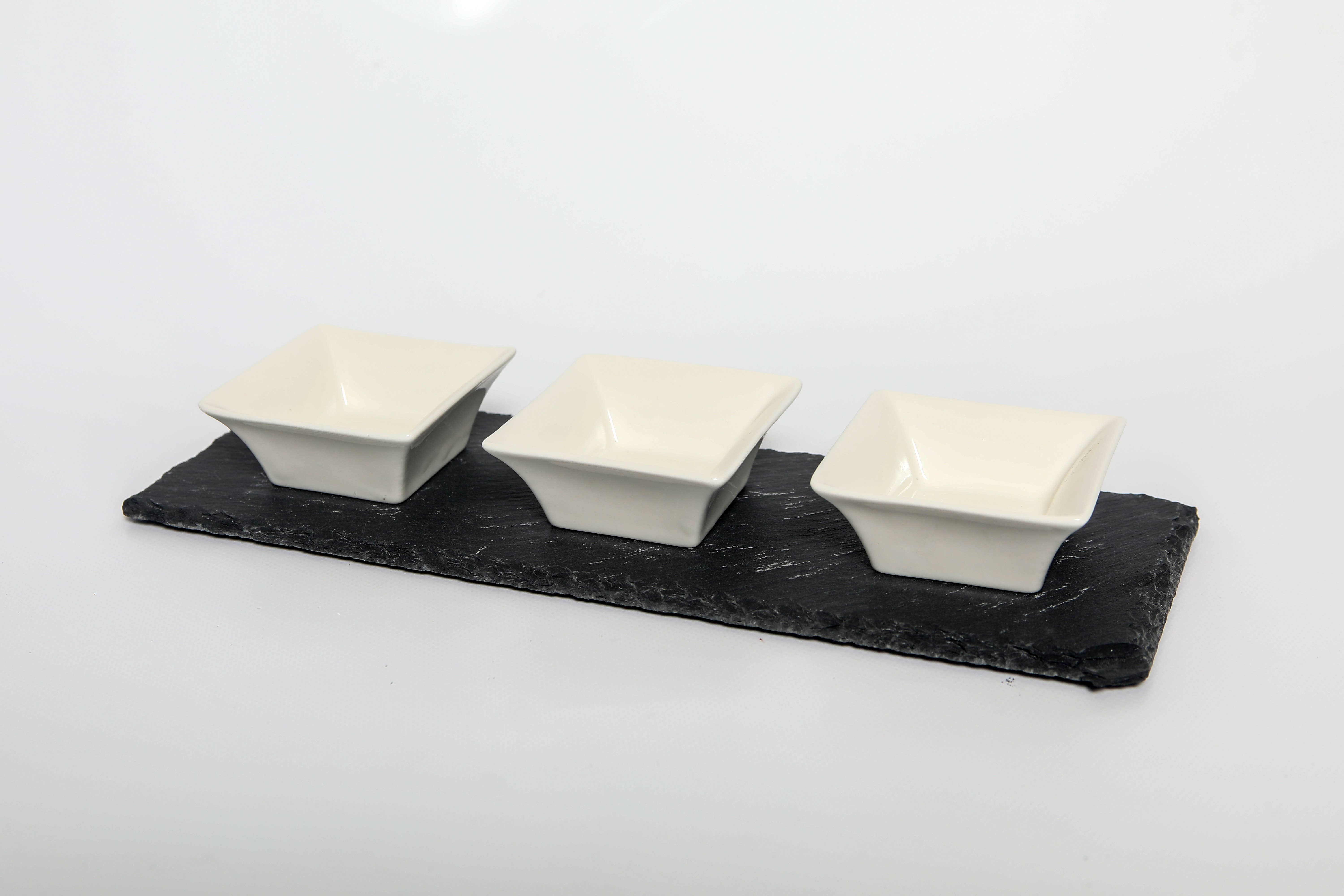 Express Lite T/A PenPant – wholesale Serving bowl – Natural Slate Appetiser, Tapas or Dips Set1