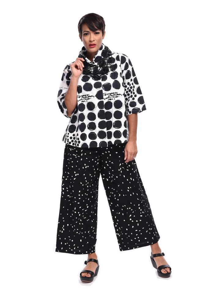 SDC126 Pantalon Portia en Raindrop* pour la vente par Tulip Clothing