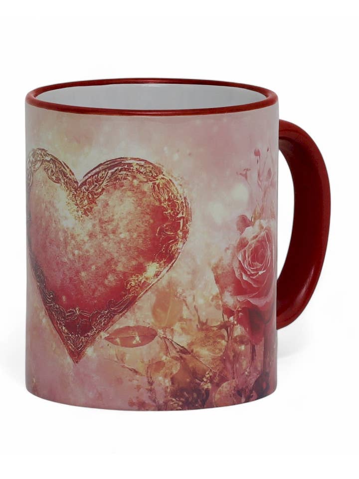 SUBLIMART: LOVE.ly Ceramic Mug "Enchanting Pink Heart" for wholesale by SublimArt