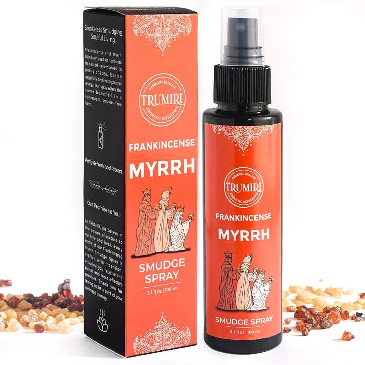 Frankincense and Myrrh Essential Oil Spray Cleansing Of Home for wholesale by TRUMIRI Incense Candles & Aromatherapy