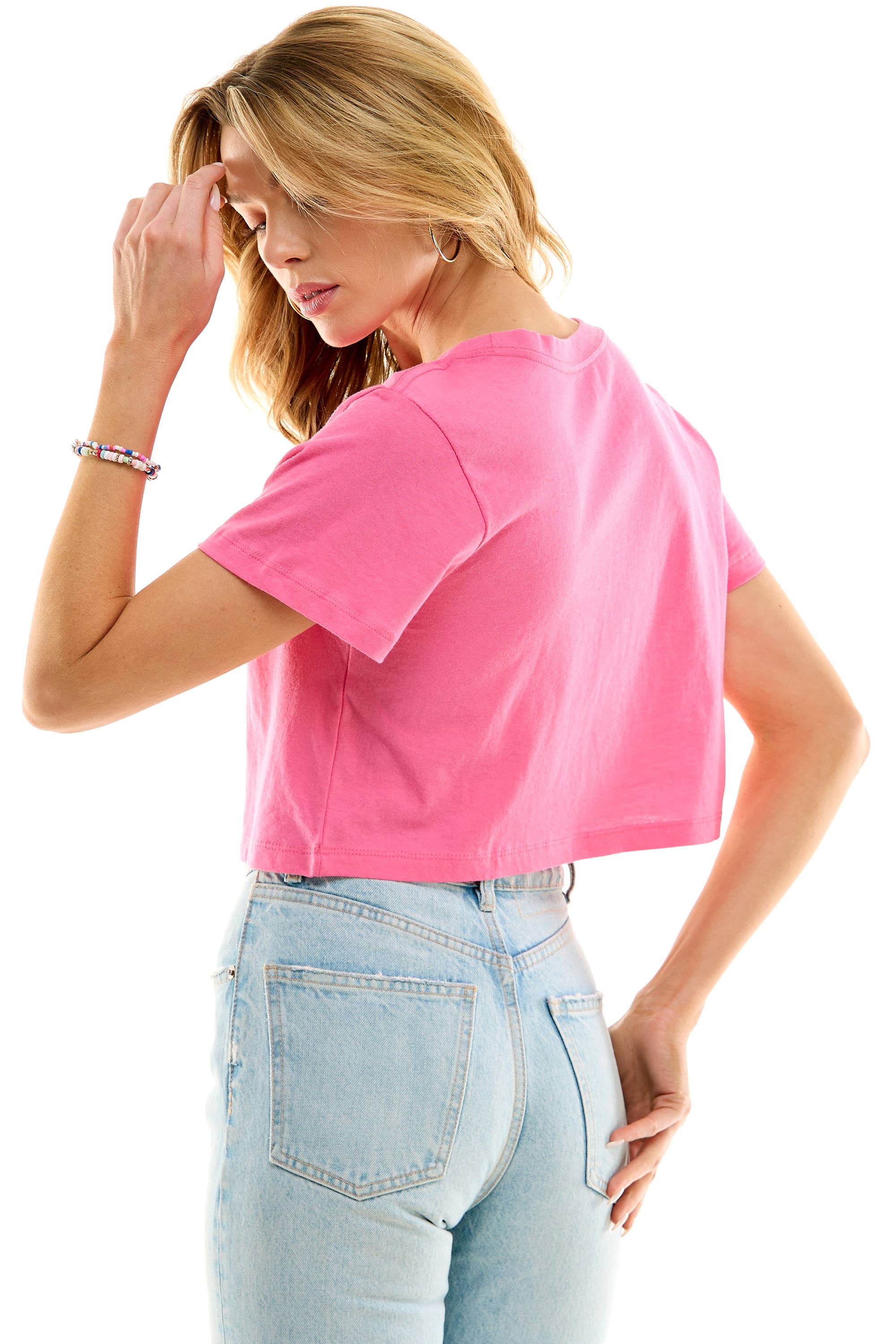 LOVING PEOPLE - Wholesale T-Shirt - Women's - Premium cotton boxy crop tops133