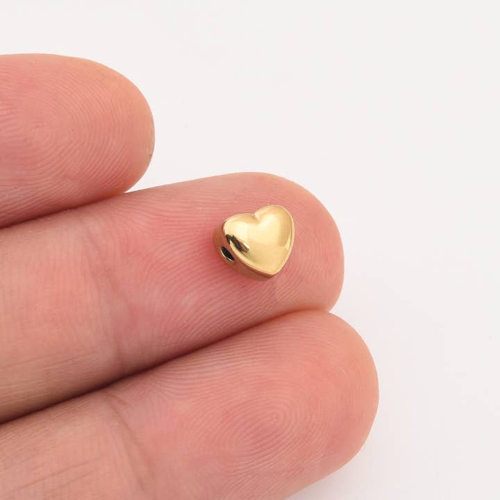 Gold Filled Stainless Steel Puffy Heart Pendant Gift, SCP021 for wholesale by findings4uGem