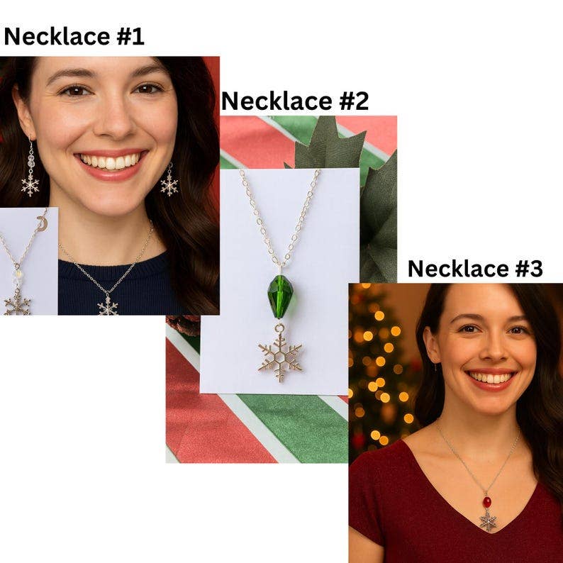 Bad Apple Designs – wholesale Smycken – Snöflingeörhängen & Halsband Vinterbröllop Något Blått5