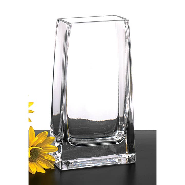 Daydream Rectangle 9" Handmade Glass Vase for wholesale by Badash