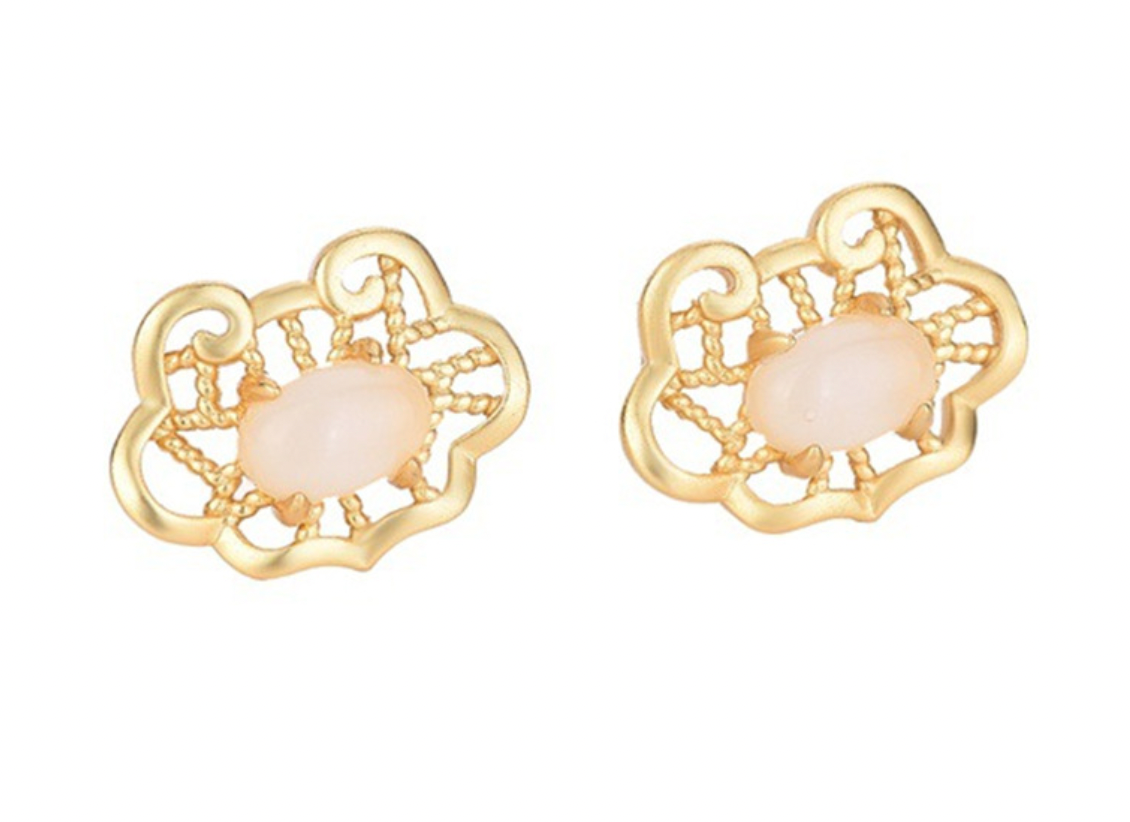 Bright MacMing – wholesale Stud/post earrings – Chinese Style Lock Charm Stud Earrings3