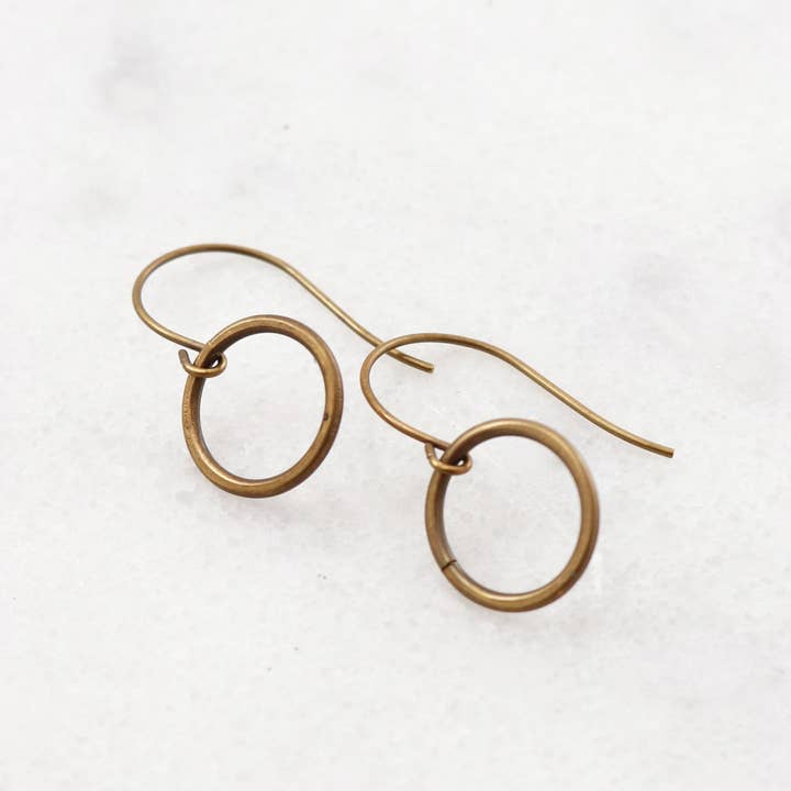 Eternity Ring Keeper Earrings, (1 pair) for wholesale by Vintaj